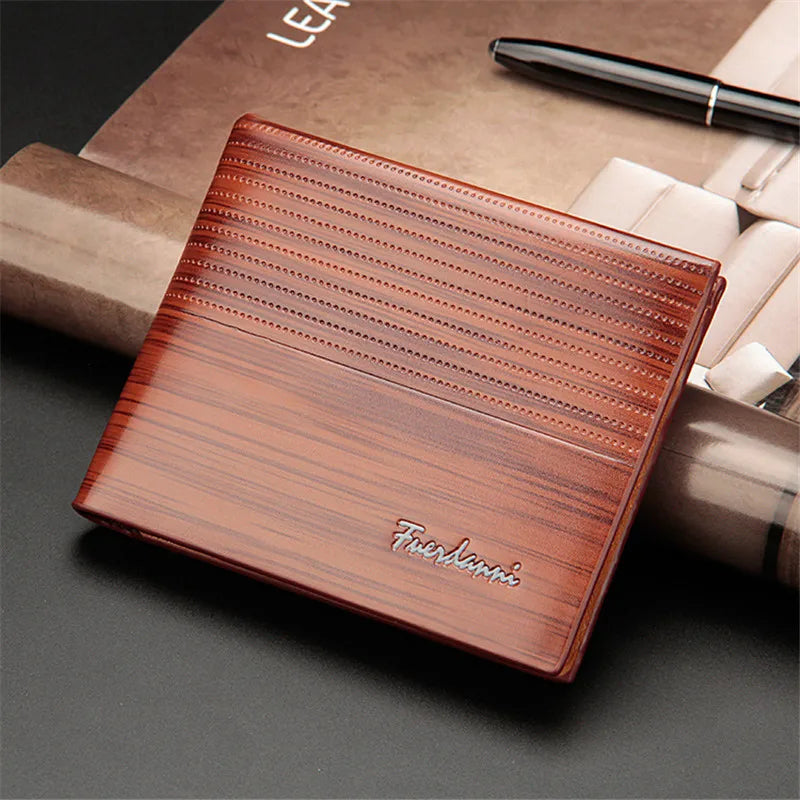 New Vintage Men Leather Wallet Short Slim Male Purses Money Credit Card Holders Men Wallet Money Bag