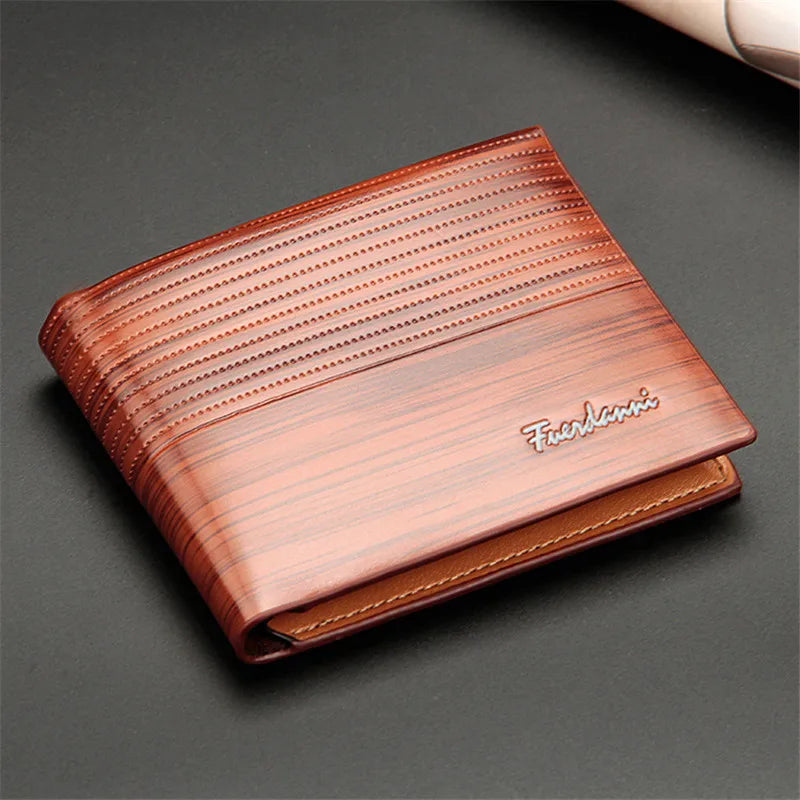 New Vintage Men Leather Wallet Short Slim Male Purses Money Credit Card Holders Men Wallet Money Bag