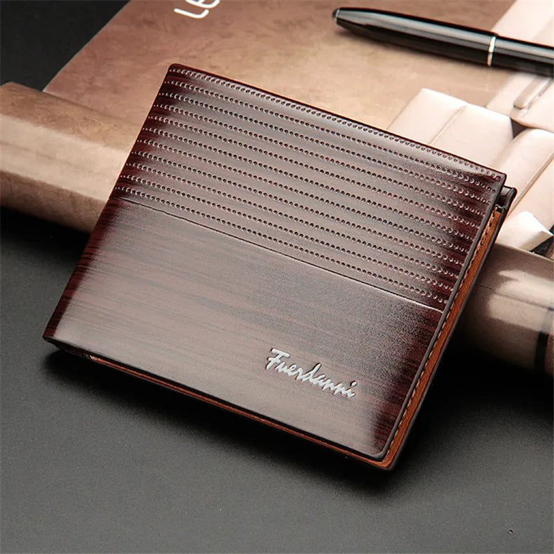 New Vintage Men Leather Wallet Short Slim Male Purses Money Credit Card Holders Men Wallet Money Bag
