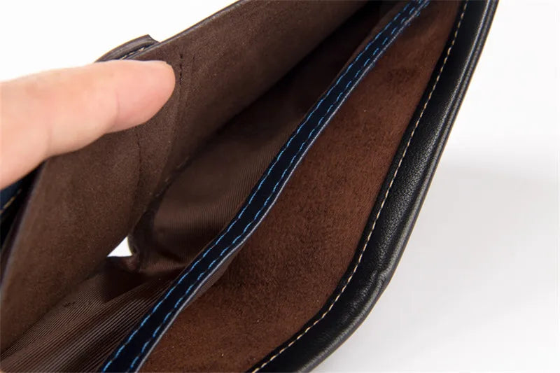 New Vintage Men Leather Wallet Short Slim Male Purses Money Credit Card Holders Men Wallet Money Bag