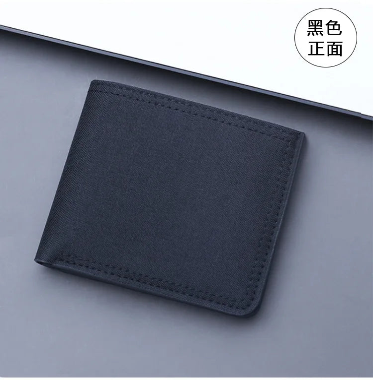 Canvas Men Wallet Black/blue/gray Card Holder Wallet Male Money Bag ID/photo/bank Holder Short Purse Credit Card Case Bag