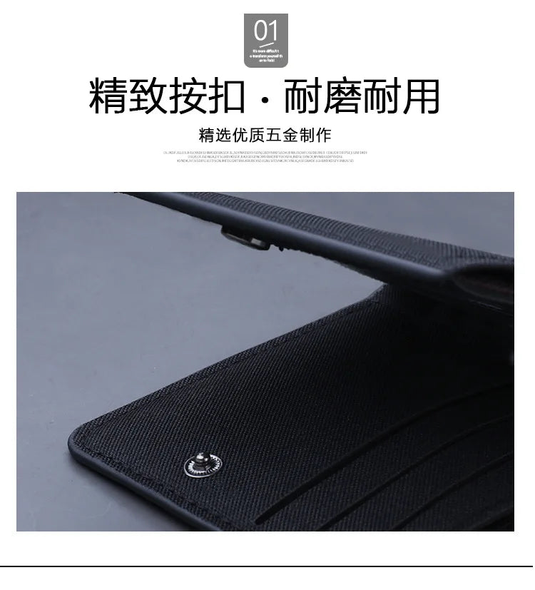 Canvas Men Wallet Black/blue/gray Card Holder Wallet Male Money Bag ID/photo/bank Holder Short Purse Credit Card Case Bag