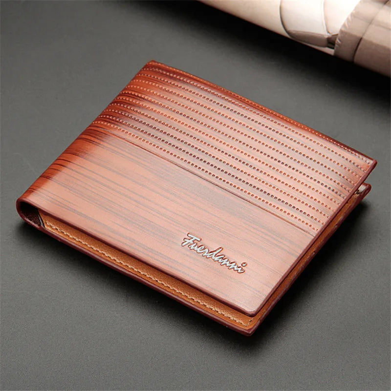 New Vintage Men Leather Wallet Short Slim Male Purses Money Credit Card Holders Men Wallet Money Bag
