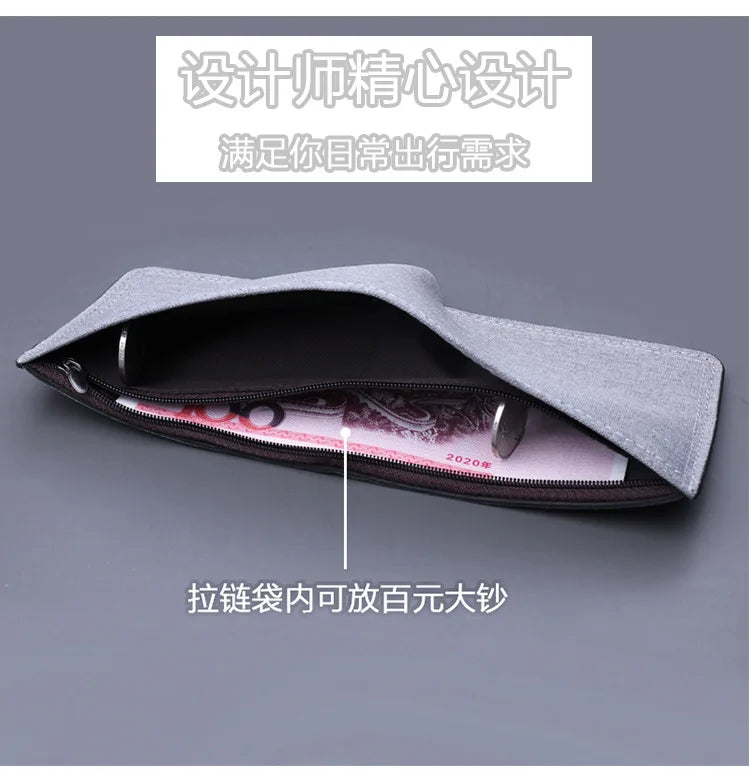 Canvas Men Wallet Black/blue/gray Card Holder Wallet Male Money Bag ID/photo/bank Holder Short Purse Credit Card Case Bag
