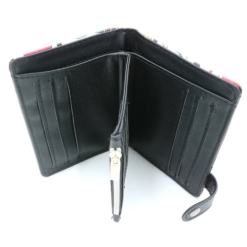 Anime AOT Short Wallet Bifold PU Leather Purse with Coin Pocket for Gift