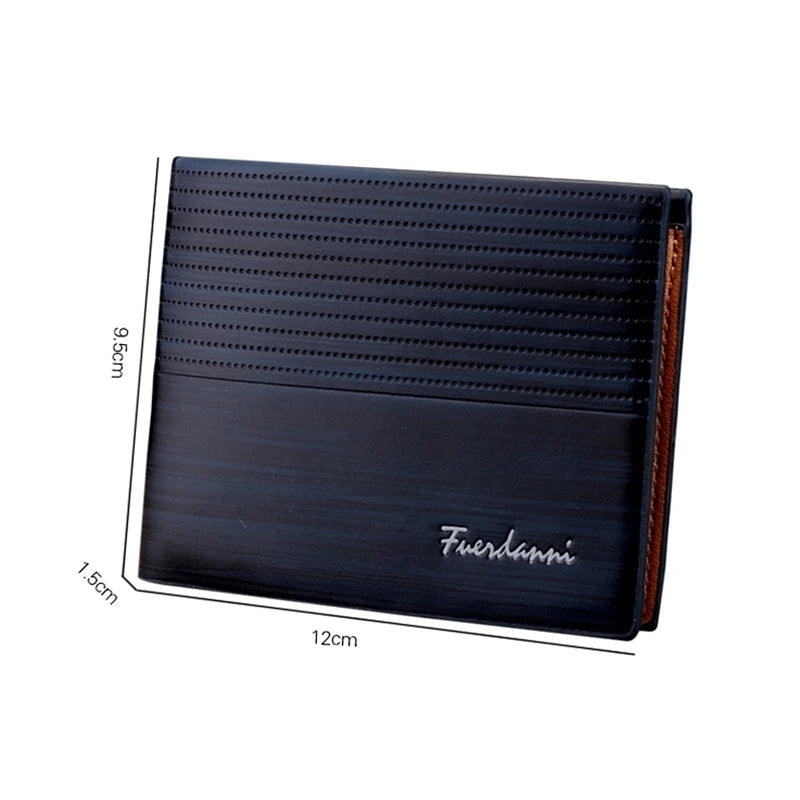 New Vintage Men Leather Wallet Short Slim Male Purses Money Credit Card Holders Men Wallet Money Bag
