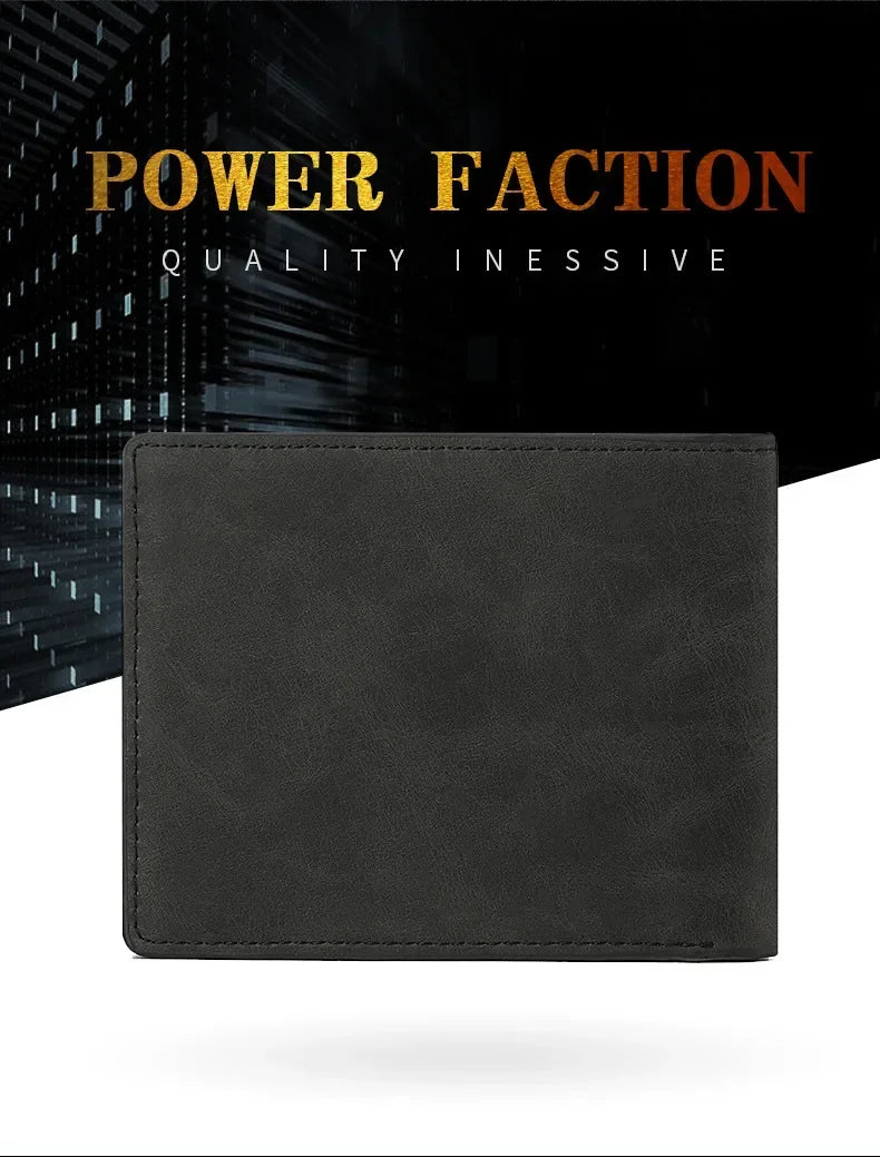 2025 New Wallet Men's Genuine PU Leather Male Short Zipper Simple Soft Leather Light Money Clip Vintage Business Wallet Students