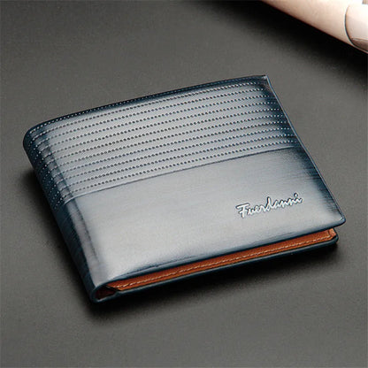 New Vintage Men Leather Wallet Short Slim Male Purses Money Credit Card Holders Men Wallet Money Bag
