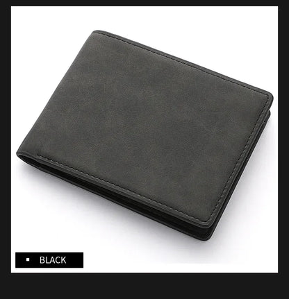 2025 New Wallet Men's Genuine PU Leather Male Short Zipper Simple Soft Leather Light Money Clip Vintage Business Wallet Students