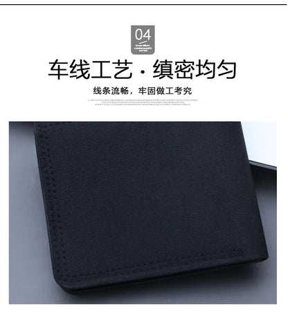 Canvas Men Wallet Black/blue/gray Card Holder Wallet Male Money Bag ID/photo/bank Holder Short Purse Credit Card Case Bag