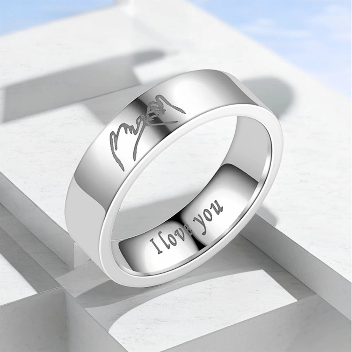 Titanium Steel Couple Rings