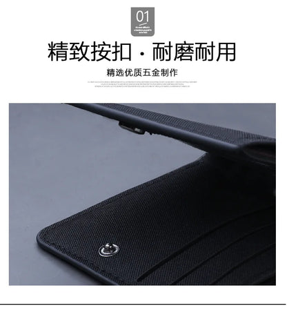 Canvas Men Wallet Black/blue/gray Card Holder Wallet Male Money Bag ID/photo/bank Holder Short Purse Credit Card Case Bag