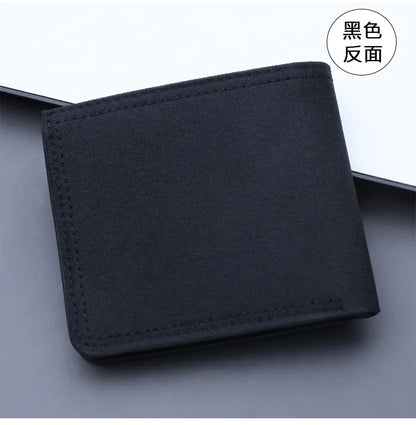 Canvas Men Wallet Black/blue/gray Card Holder Wallet Male Money Bag ID/photo/bank Holder Short Purse Credit Card Case Bag