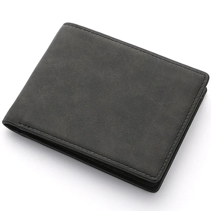 2025 New Wallet Men's Genuine PU Leather Male Short Zipper Simple Soft Leather Light Money Clip Vintage Business Wallet Students