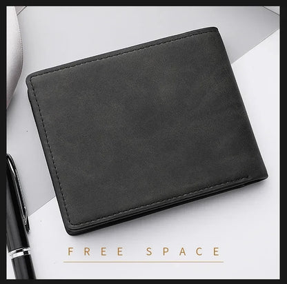 2025 New Wallet Men's Genuine PU Leather Male Short Zipper Simple Soft Leather Light Money Clip Vintage Business Wallet Students