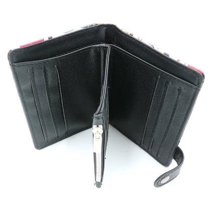 Anime AOT Short Wallet Bifold PU Leather Purse with Coin Pocket for Gift