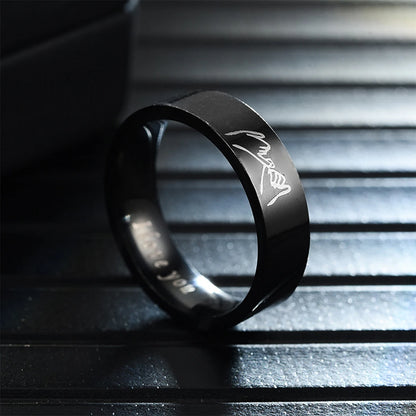 Titanium Steel Couple Rings