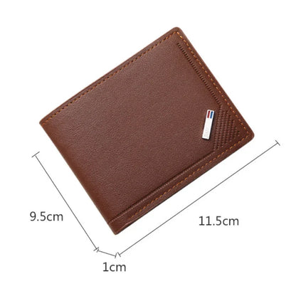 Men Inserts Foldable Wallets Picture Coin Slim Purses Business Money Credit ID Cards Holders Vintage Protection Capacity Bags